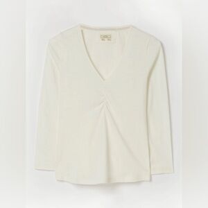 FATFACE Iris Pointelle Top‎ size 12 Off White NWT in packaging